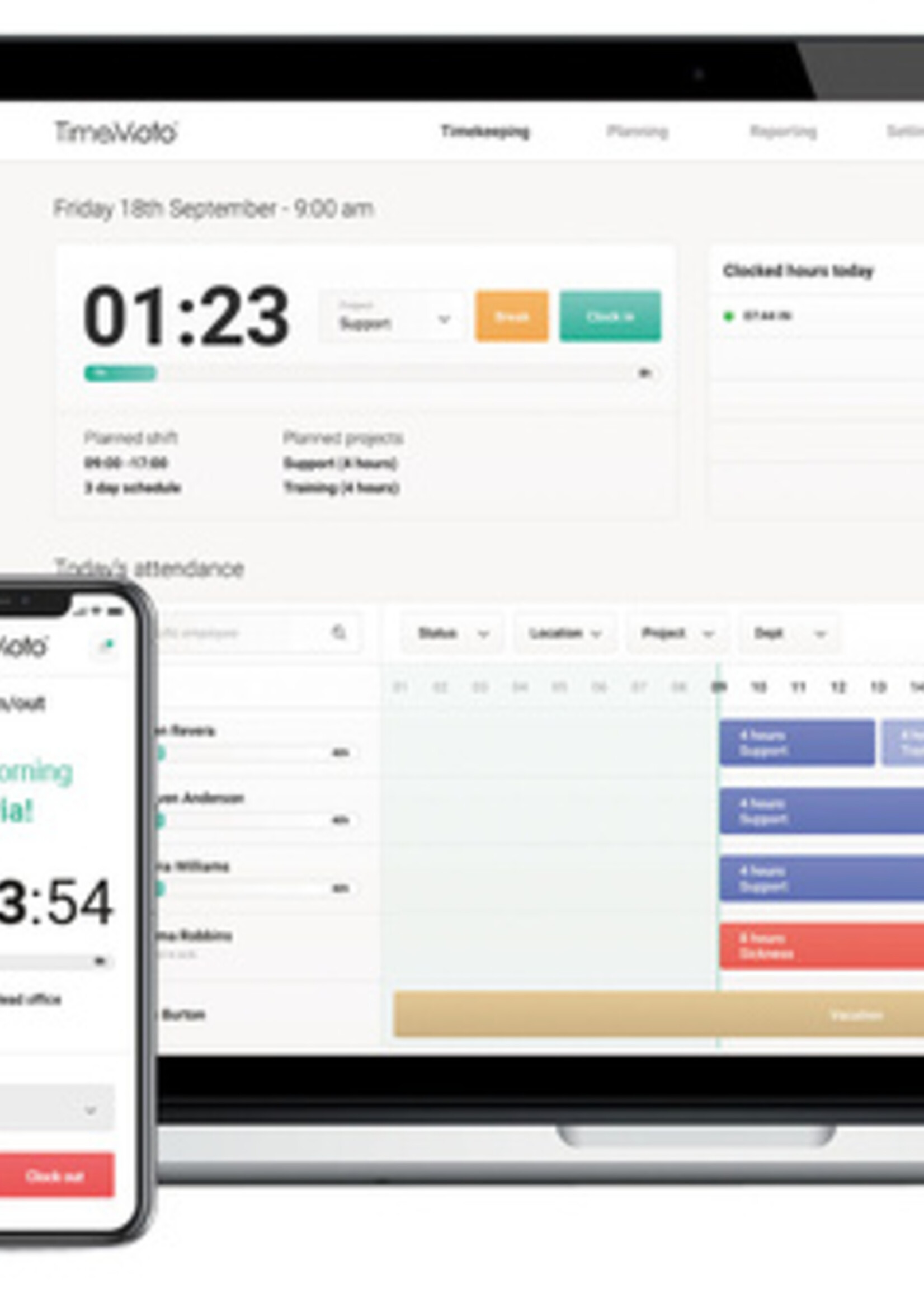 TimeMoto Pointeuse TimeMoto TM-818 SC