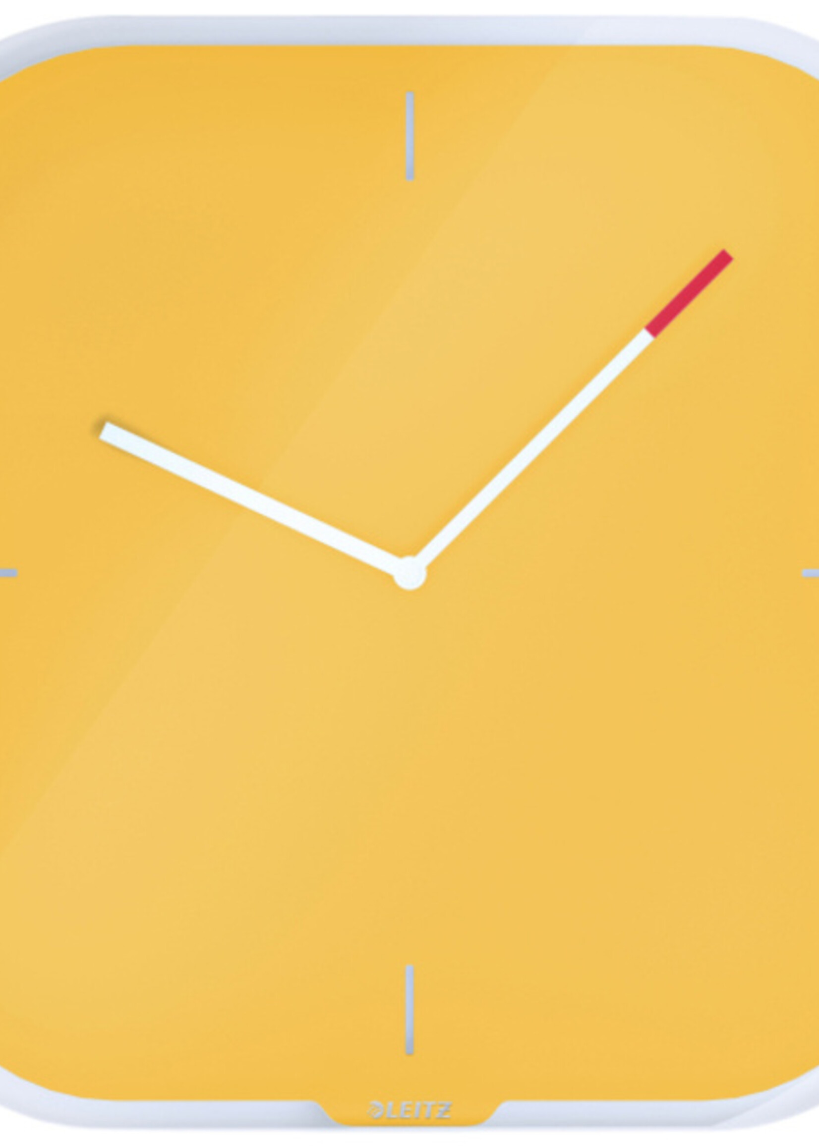Leitz Horloge murale Leitz Cosy en verre jaune