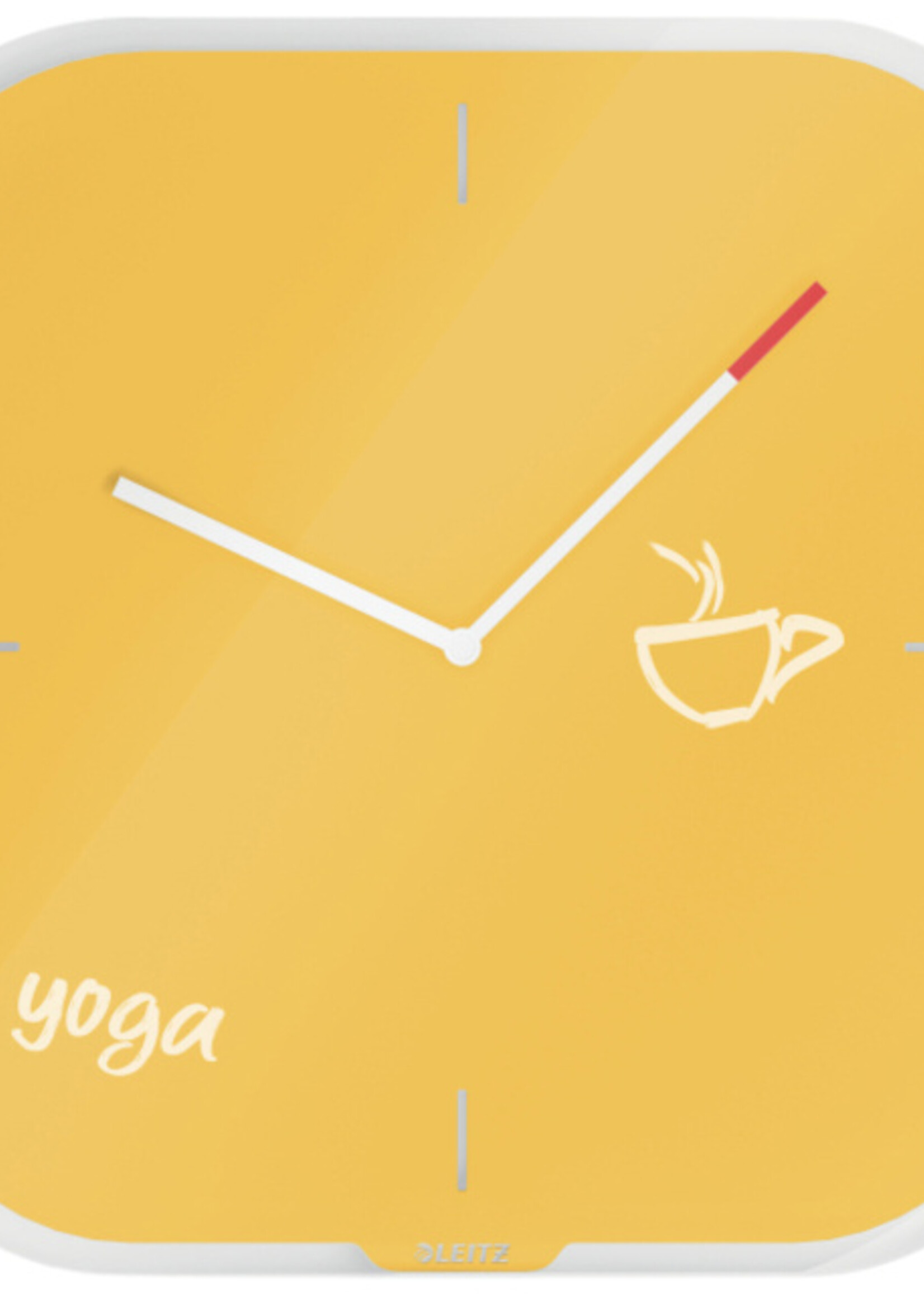 Leitz Horloge murale Leitz Cosy en verre jaune