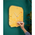 Leitz Horloge murale Leitz Cosy en verre jaune
