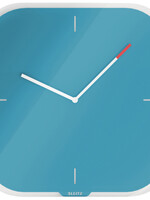 Leitz Wandklok Leitz Cosy blauw glas