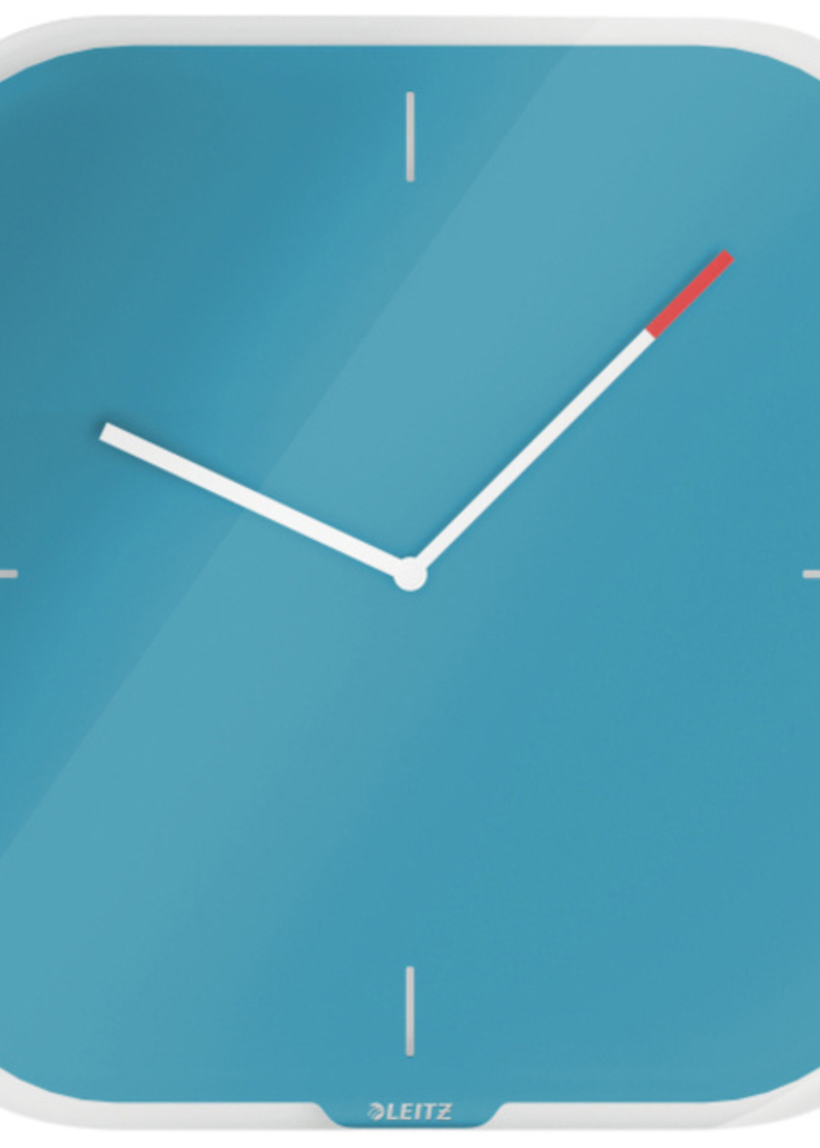 Leitz Horloge murale Leitz Cosy en verre bleu