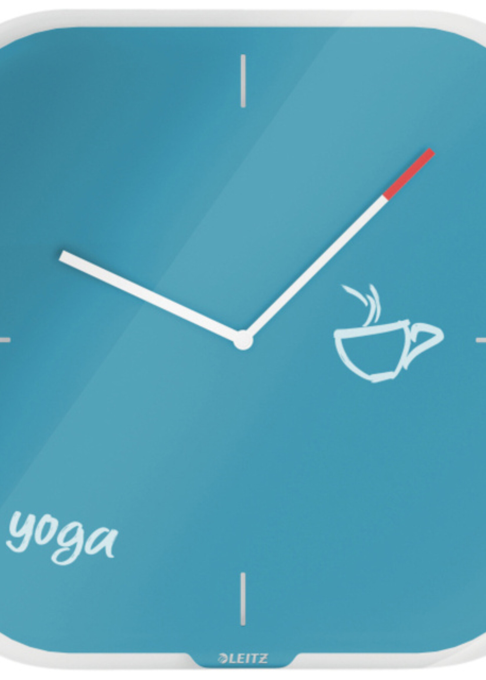 Leitz Horloge murale Leitz Cosy en verre bleu