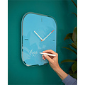 Leitz Horloge murale Leitz Cosy en verre bleu