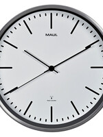 MAUL Horloge murale MAULfly Ø30,5x4,5cm aluminium/blanc avec pile
