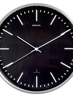 MAUL Horloge murale MAULfly Ø30,5x4,5cm aluminium/noir avec pile