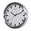 MAUL Horloge murale MAULpilot Ø30,5x4,5cm aluminium/blanc avec pile