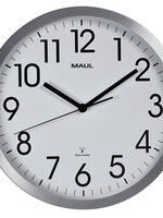 MAUL Wandklok MAUL Move RC Ø30.5x4.5cm aluminium/wit incl.batterij