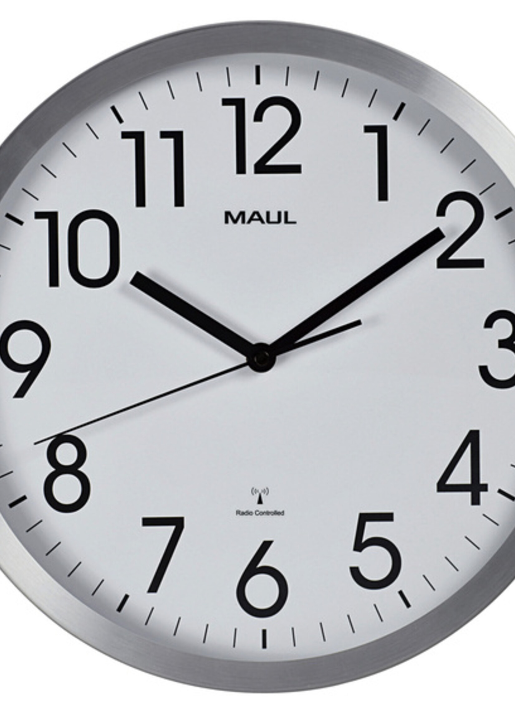 MAUL Horloge murale MAULmove Ø30,5cmx4,5cm aluminium/blanc
