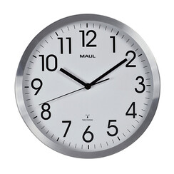 Horloge murale MAULmove Ø30,5cmx4,5cm aluminium/blanc