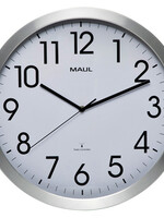 MAUL Wandklok MAUL Move RC Ø40x4.5cm aluminium/wit incl.batterij