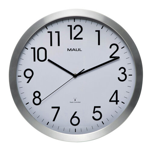 MAUL Horloge murale MAULmove Ø40cm aluminium/blanc