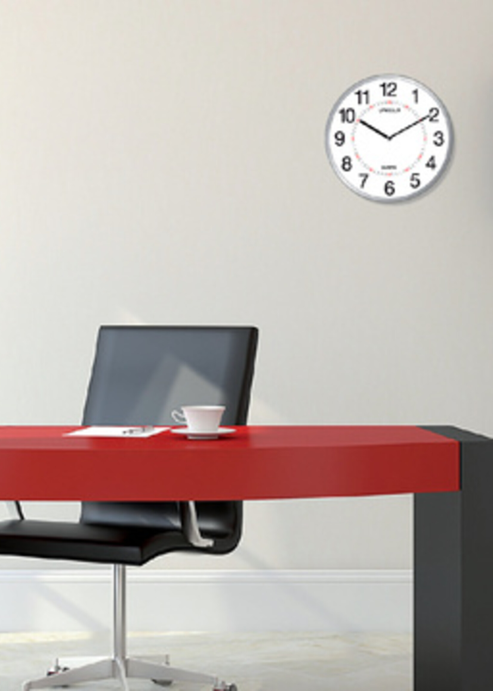 UNILUX Wandklok Unilux Aria Ø28,5cm zilvergrijs/wit