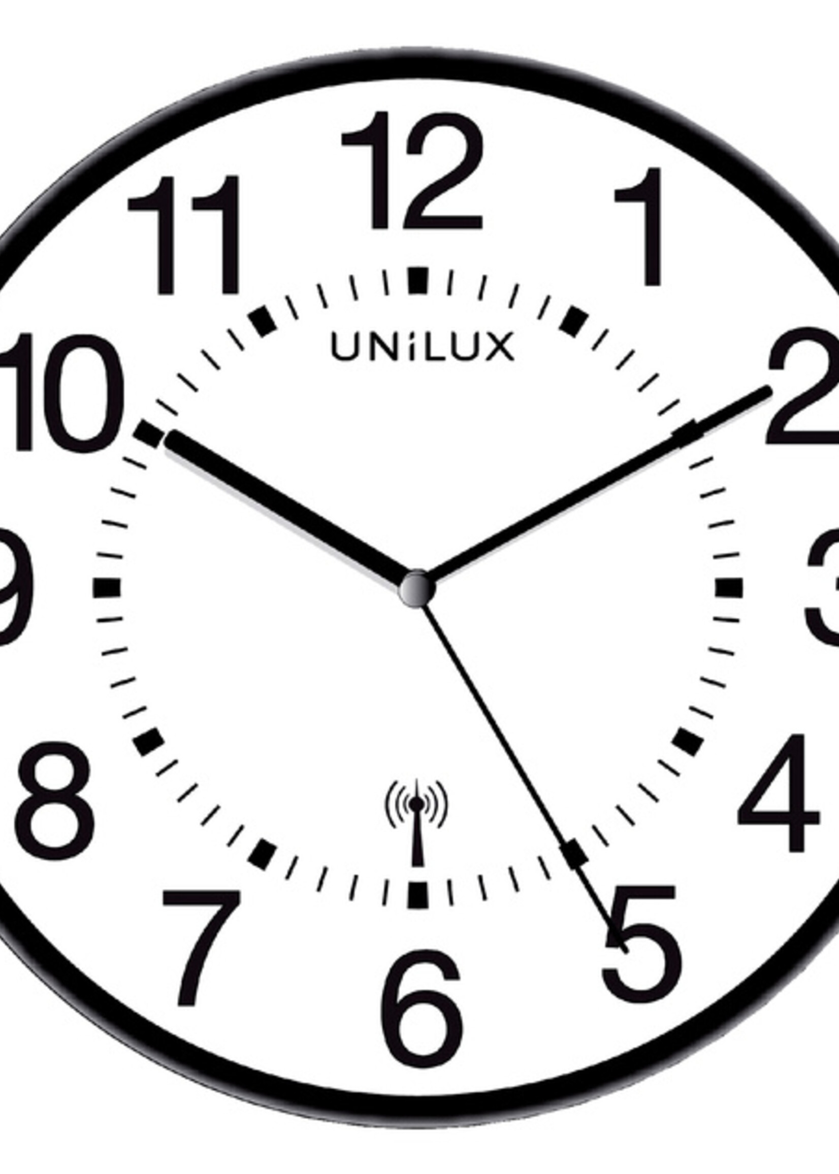 UNILUX Horloge murale Unilux Wave radio-contrôlée Ø30cm noir