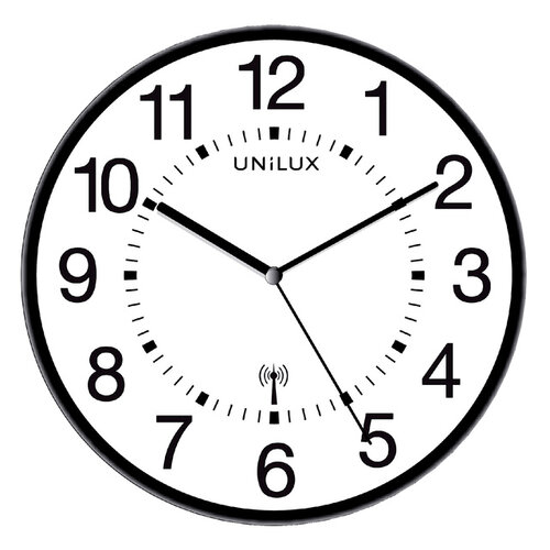 UNILUX Horloge murale Unilux Wave radio-contrôlée Ø30cm noir