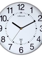 UNILUX Horloge murale Unilux Wave radio-contrôlée Ø30cm gris argenté/blanc