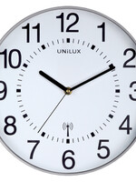 UNILUX Wandklok Unilux Wave radio controlled Ø30cm zilvergrijs/wit