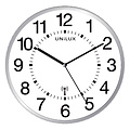 UNILUX Horloge murale Unilux Wave radio-contrôlée Ø30cm gris argenté/blanc