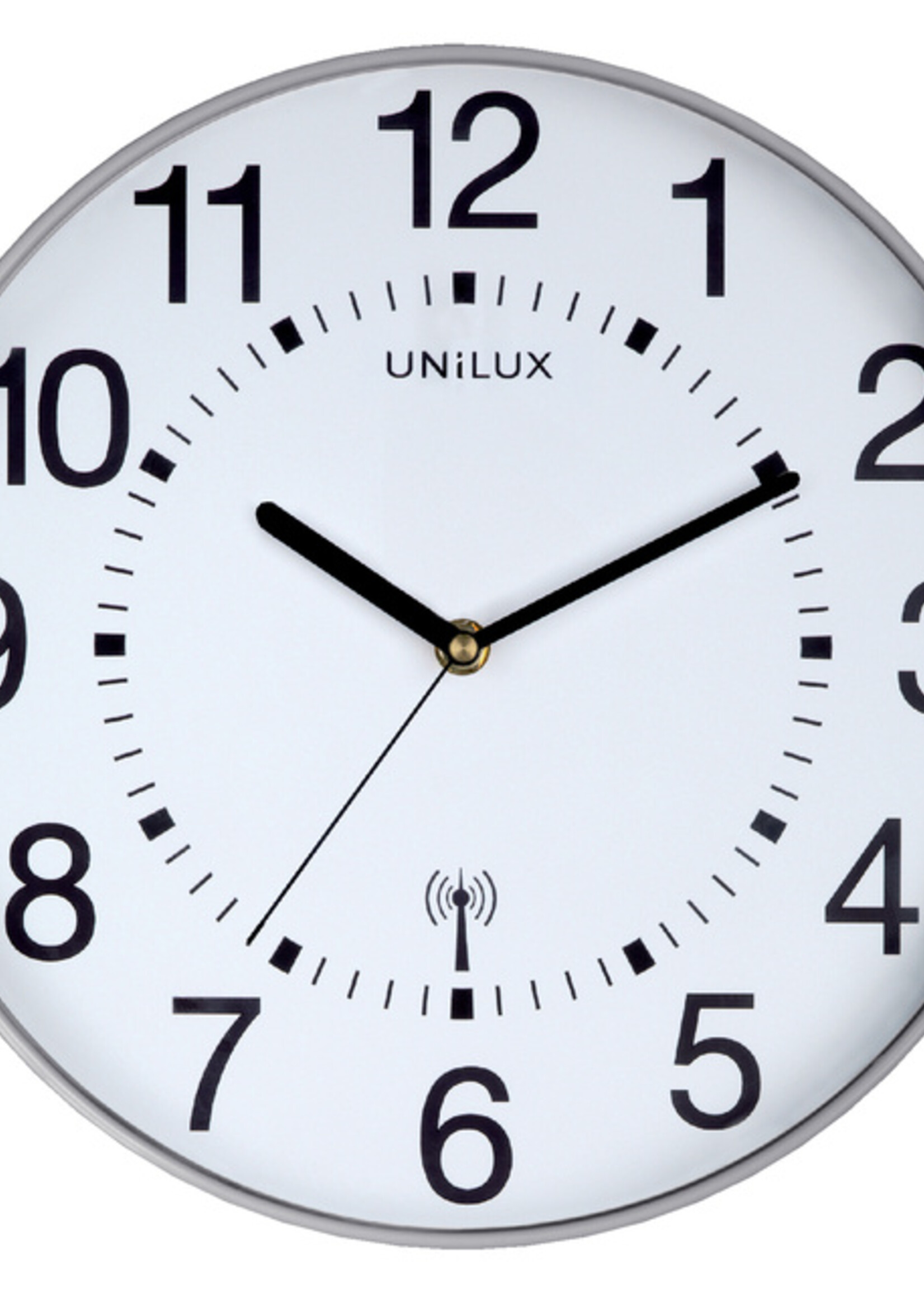UNILUX Horloge murale Unilux Maxi Radio-contrôlée Ø37,5cm gris clair/ blanc