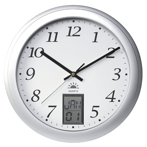 UNILUX Horloge murale Unilux Instinct Ø31cm gris argenté