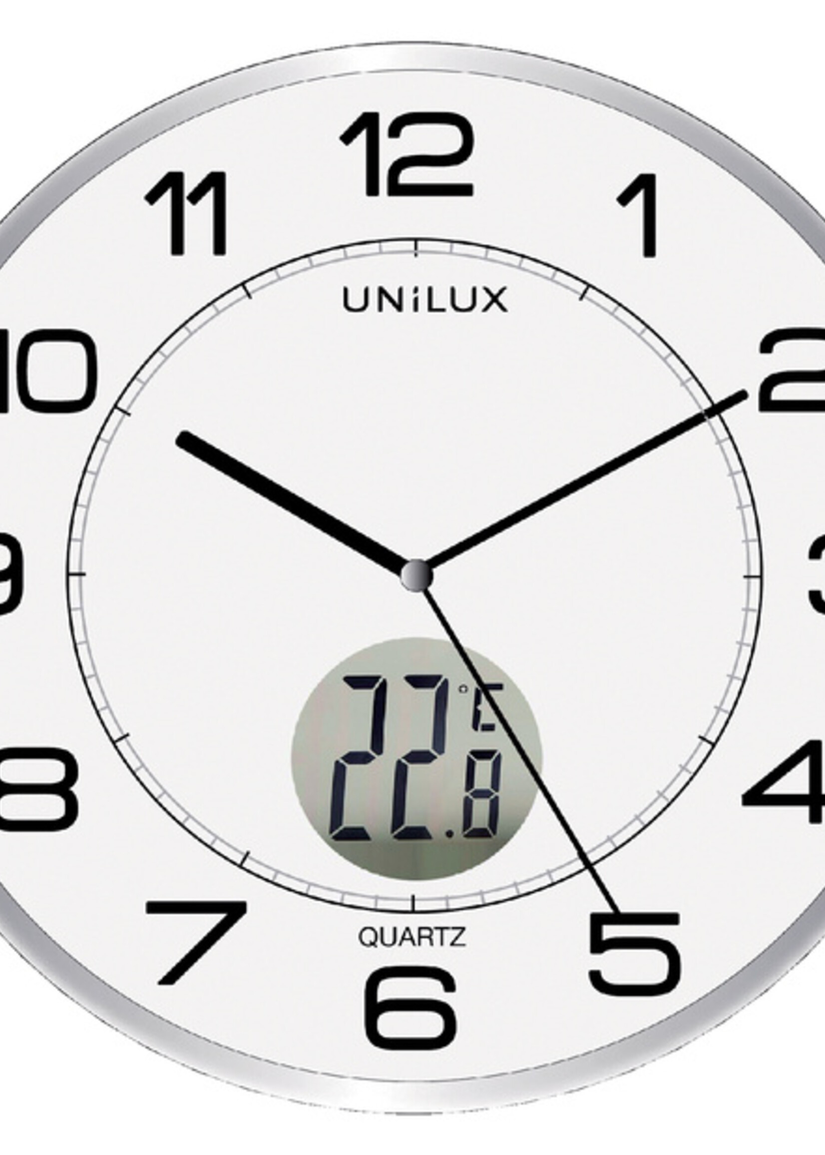 UNILUX Horloge murale Unilux Tempus Ø30,5cm gris clair/blanc