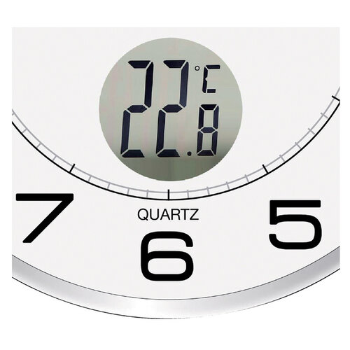UNILUX Wandklok Unilux Tempus Ø30,5cm lichtgrijs/wit