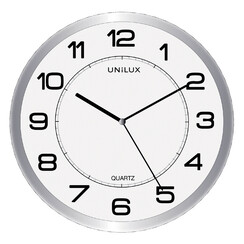 Horloge murale Unilux Attraction Ø22cm gris clair/blanc