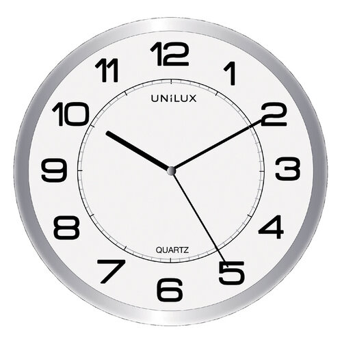 UNILUX Horloge murale Unilux Attraction Ø22cm gris clair/blanc