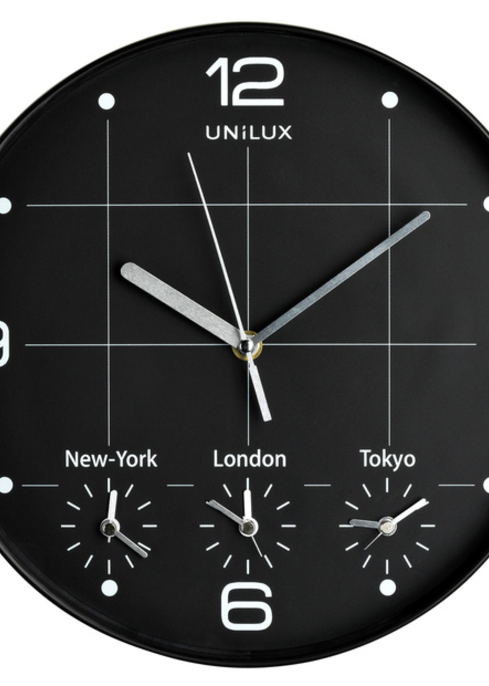 UNILUX Horloge murale Unilux On Time Ø30,5cm noir/blanc