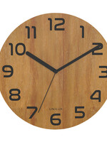 UNILUX Pendule murale Unilux Palma bambou noir