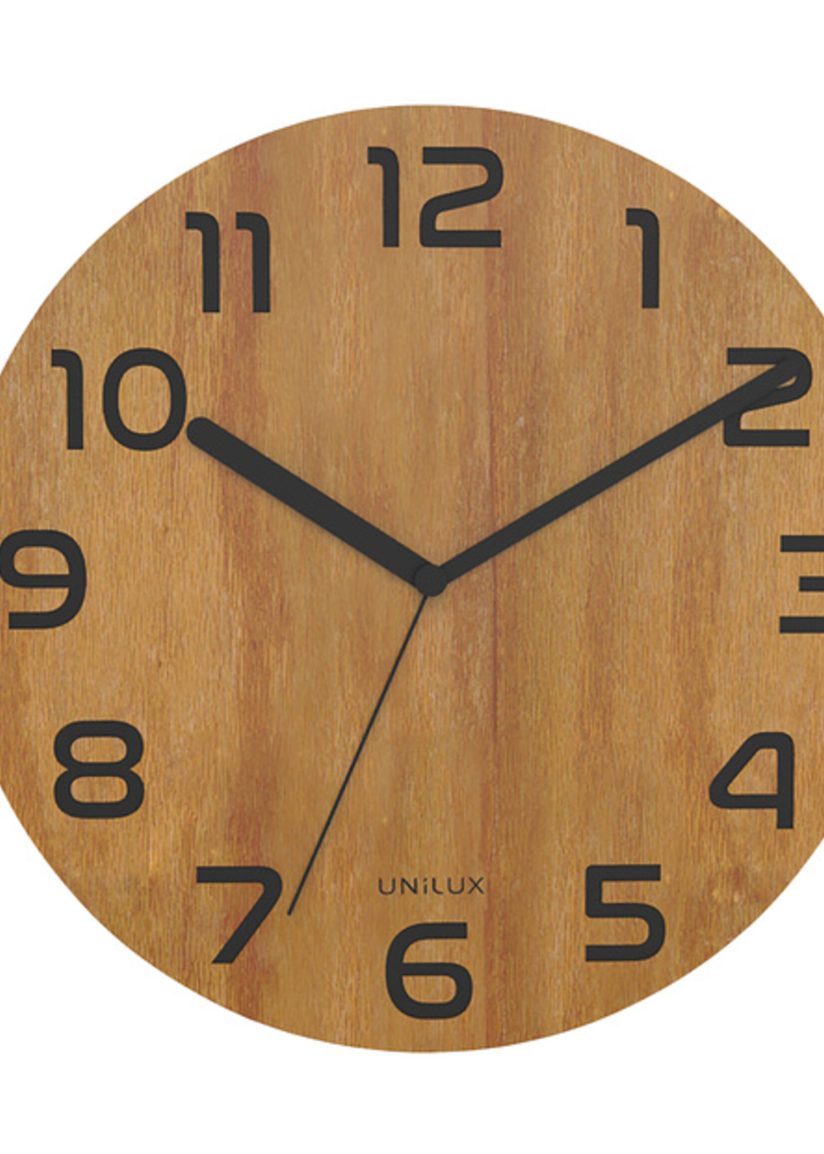 UNILUX Wandklok Unilux Palma bamboe zwart