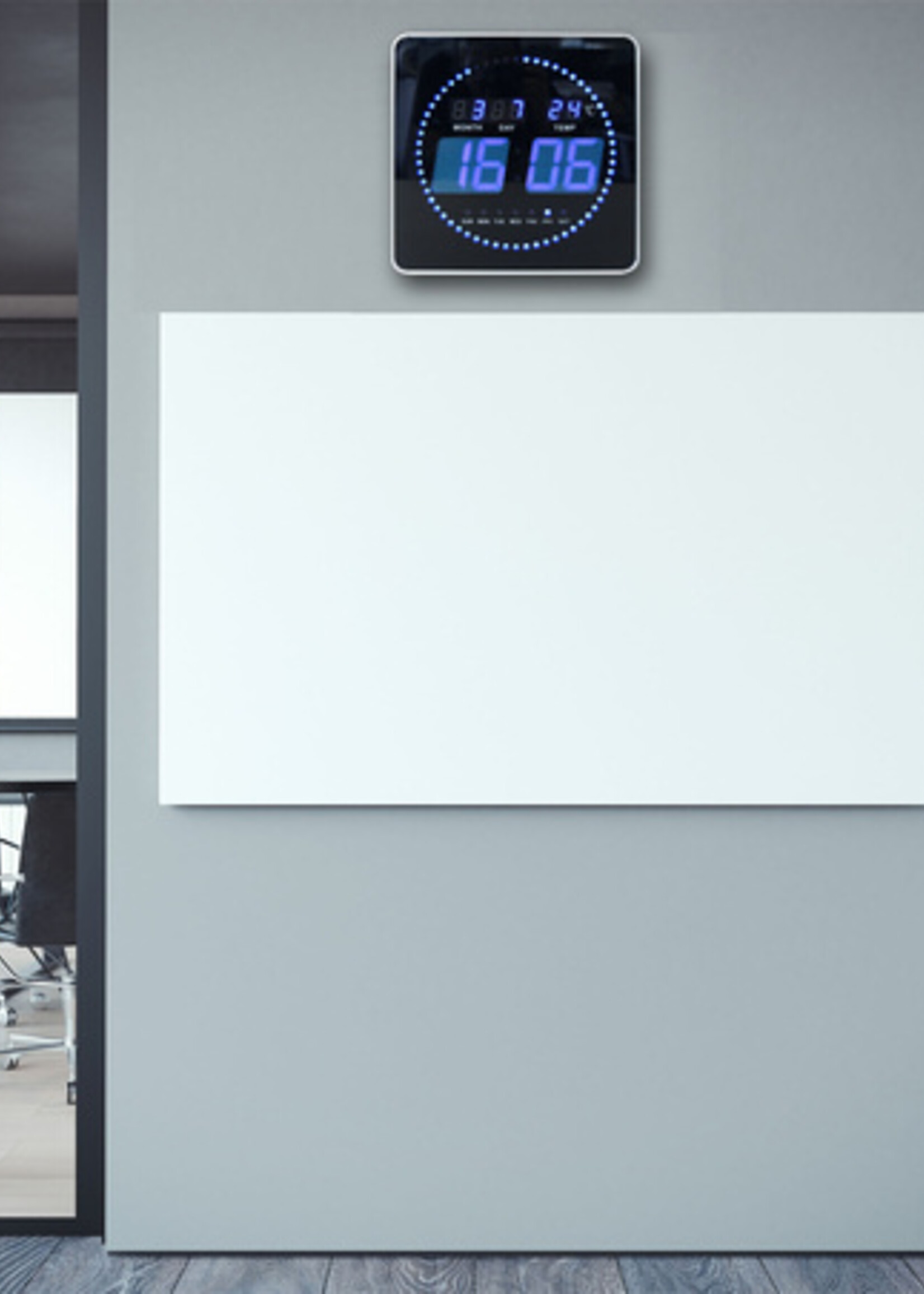 UNILUX Wandklok Unilux Flo LED 28cmx28cm