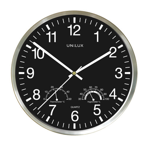 UNILUX Horloge murale Unilux Wetty gris