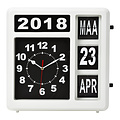 Perel Horloge murale Perel Flipover 31cm noir/blanc