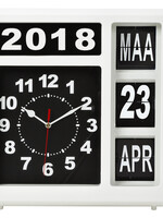 Perel Horloge murale Perel Flipover 31cm noir/blanc