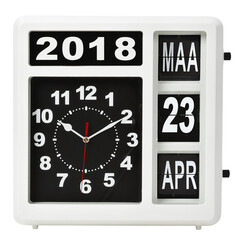 Horloge murale Perel Flipover 31cm noir/blanc