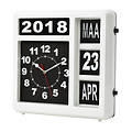 Perel Horloge murale Perel Flipover 31cm noir/blanc