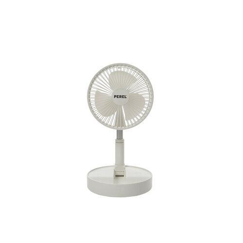 Perel Ventilateur de table Perel pliant et rechargeable Ø17cm