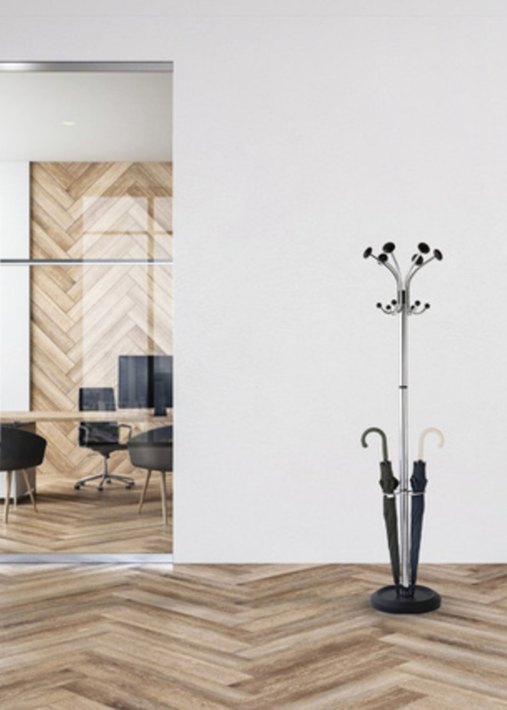 Kapstok BRASQ Brussel staand zwart/zilver