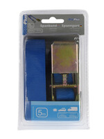 ProPlus Sangle d'arrimage ProPlus bleu avec tendeur à cliquet et 2 crochets 5m