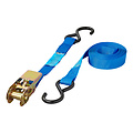 ProPlus Spanband ProPlus blauw met ratel en 2 haken 5m