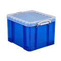 Really Useful Boîte de rangement Really Useful 35 litres 480x390x310mm transparent bleu