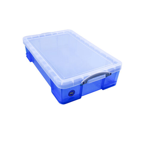 Really Useful Opbergbox Really Useful 33 liter 710x440x165mm transparant blauw