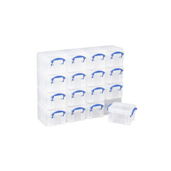 Boîte de rangement Really Useful 16x 0,14 litre 280x224x65mm transparent blanc