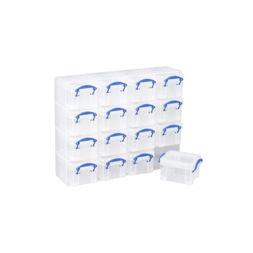 Really Useful Boîte de rangement Really Useful 16x 0,14 litre 280x224x65mm transparent blanc