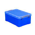 Really Useful Boîte de rangement Really Useful 9 litres 395x210x140mm transparent bleu