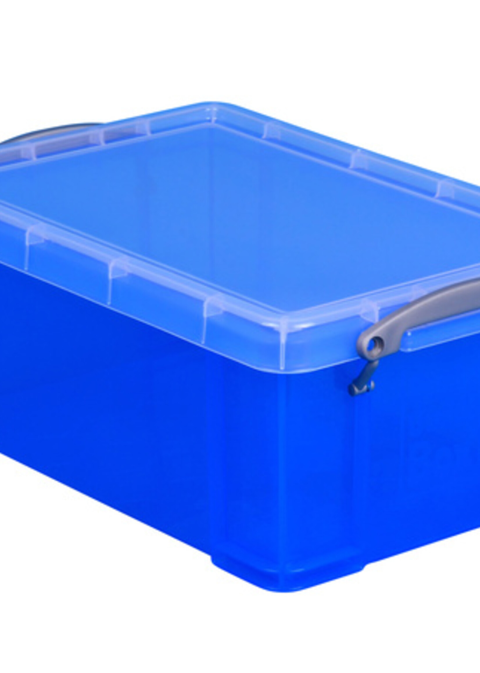Really Useful Boîte de rangement Really Useful 9 litres 395x210x140mm transparent bleu