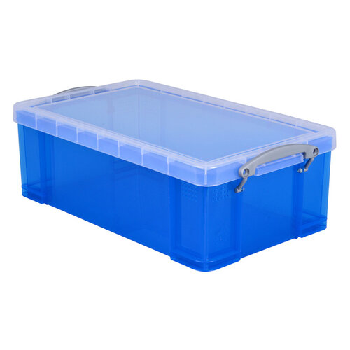 Really Useful Opbergbox Really Useful 12 liter 465x270x150 mm transparant blauw