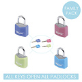 Master Lock Cadenas Master Lock 4 assorti alu 20mm