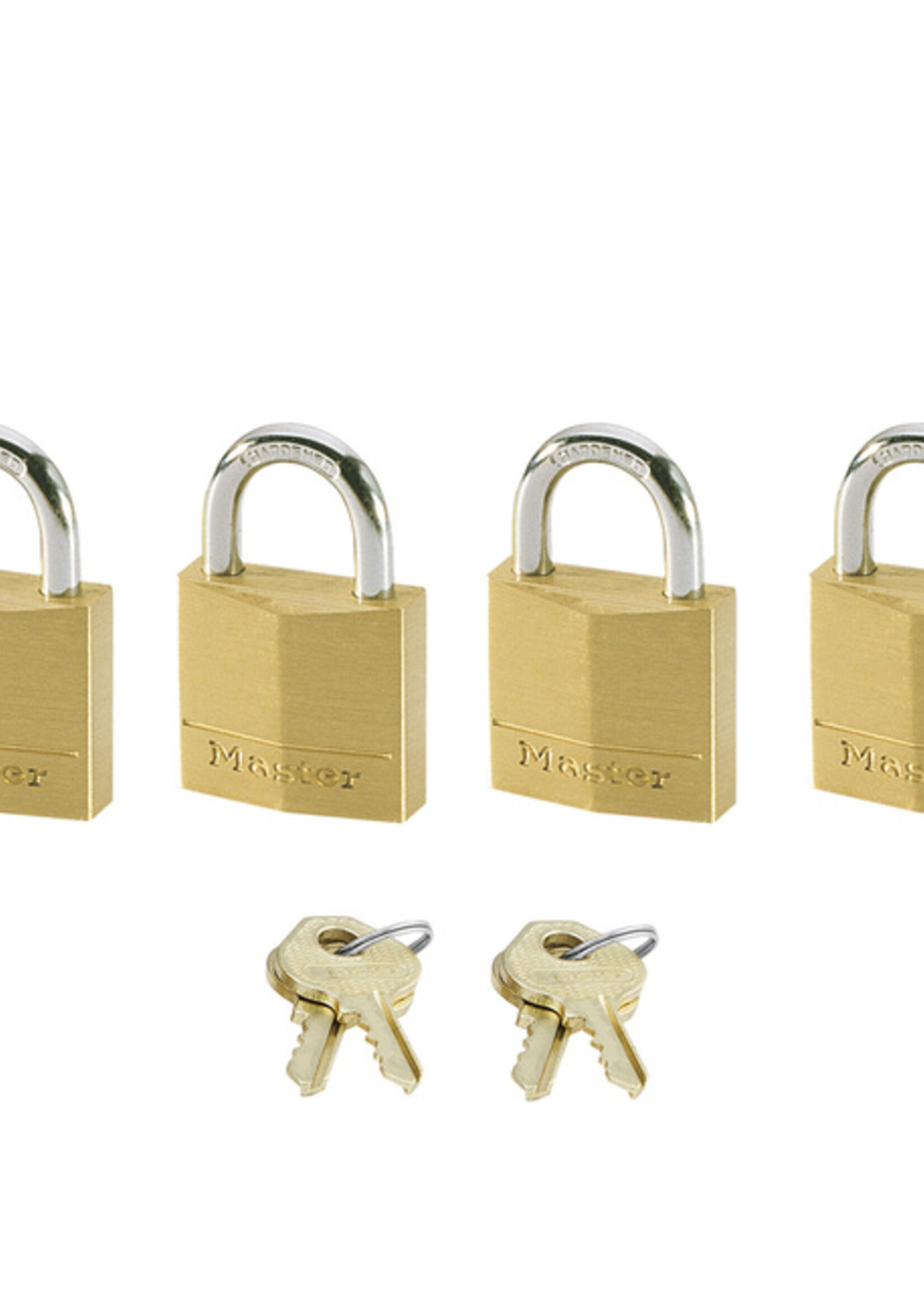 Master Lock Hangslot MasterLock 4 gelijksluitend messing 20mm